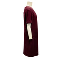 Load image into Gallery viewer, Hugo Boss Dark Red Domandia Textured Stretch Wool V-Neck Sheath Dress
