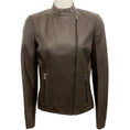 Load image into Gallery viewer, Peserico Brown Leather Moto Jacket

