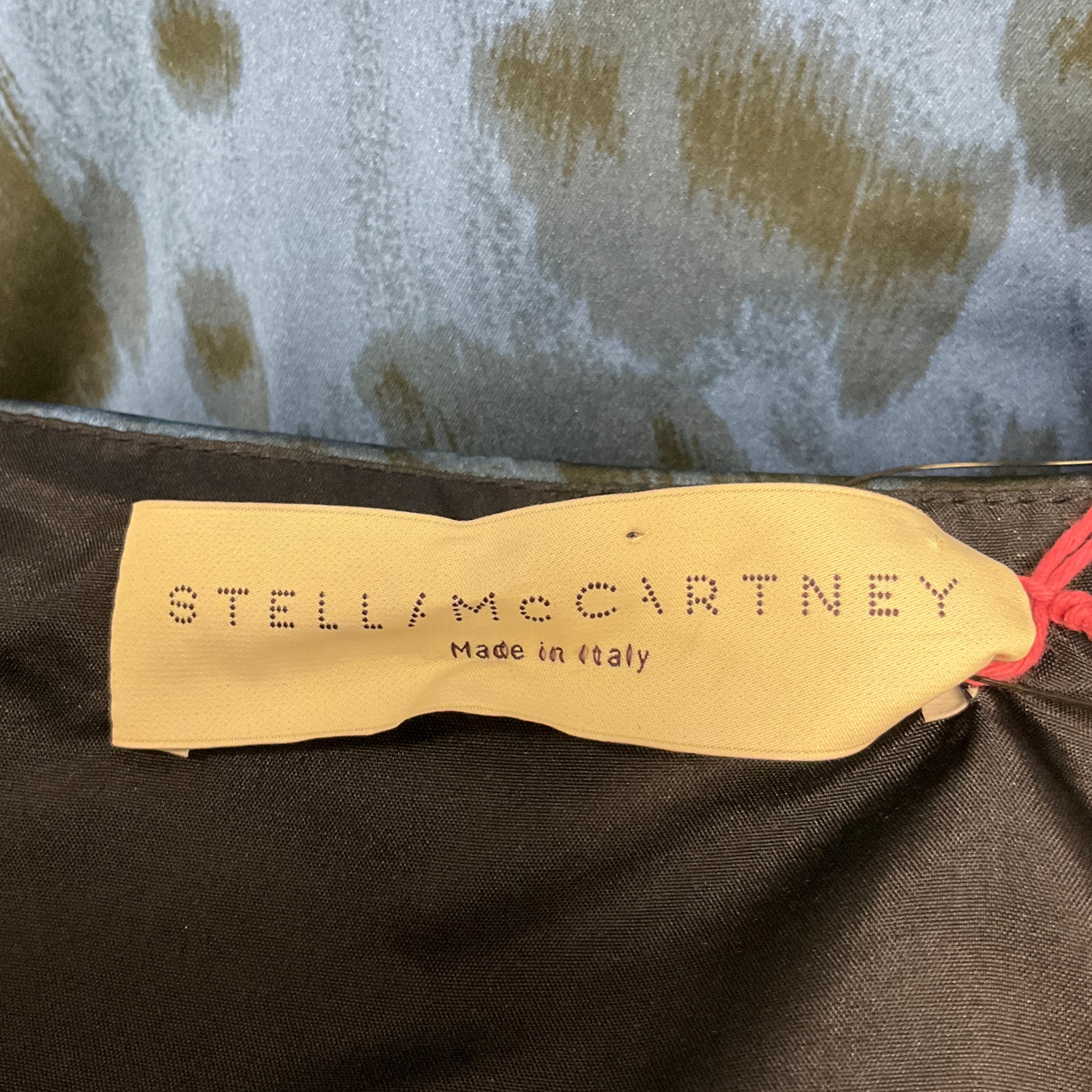 Stella McCartney 2010 Blue Denim Sleeveless Silk Cocktail Dress