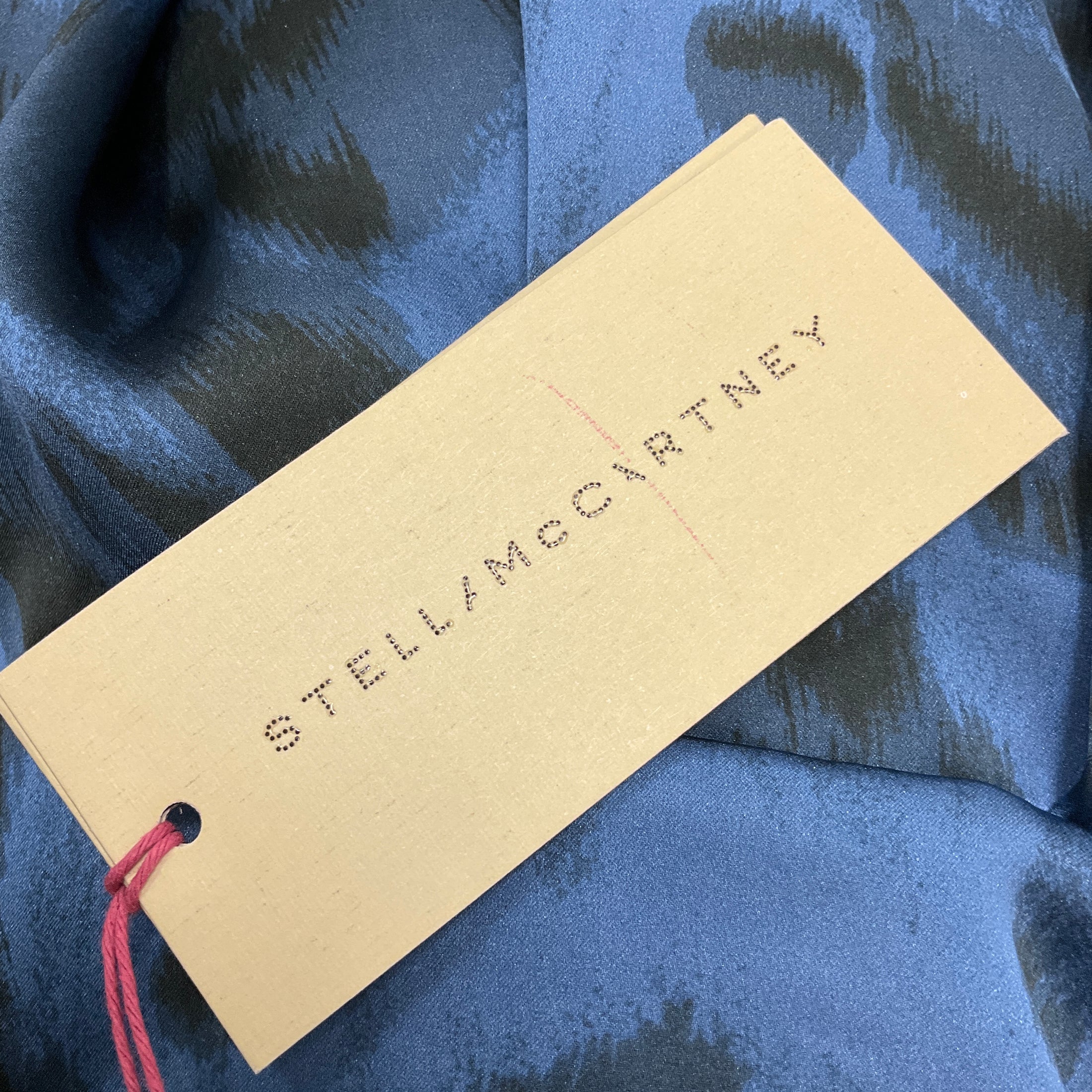 Stella McCartney 2010 Blue Denim Sleeveless Silk Cocktail Dress