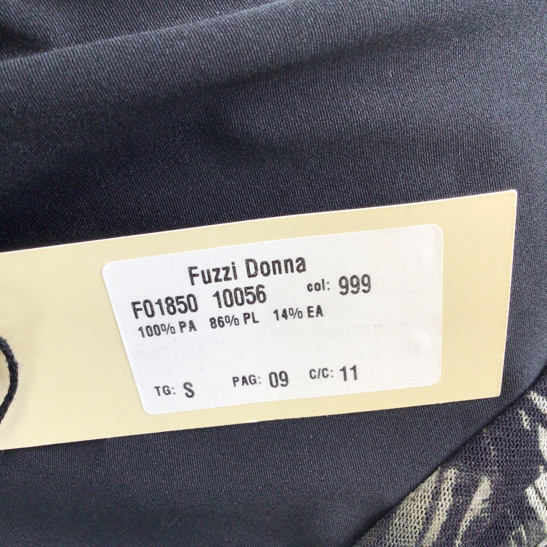 Fuzzi Black / Grey Printed Long Sleeved V-Neck Mesh Midi Dress