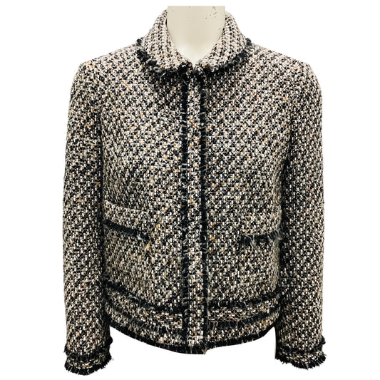 Paule Ka Brown Multi Cropped Tweed Jacket