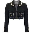 Load image into Gallery viewer, Giambattista Valli Black / White Cropped Boucle Knit Jacket
