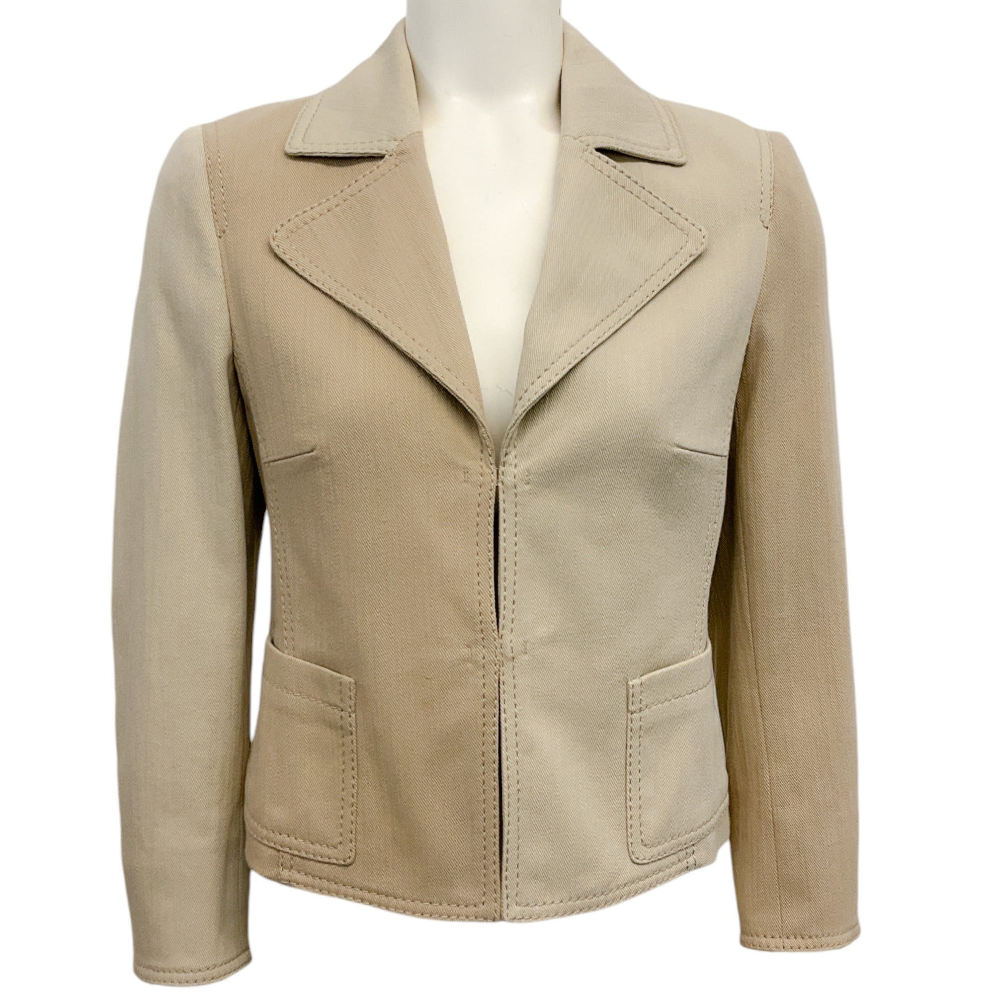 Akris Punto Two Tone Beige Cotton Jacket
