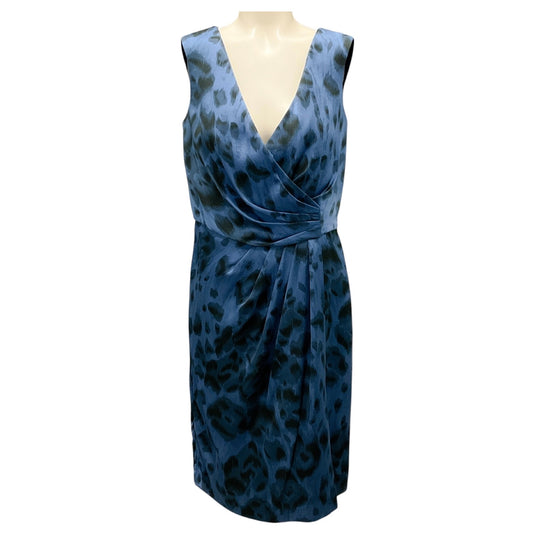 Stella McCartney 2010 Blue Denim Sleeveless Silk Cocktail Dress
