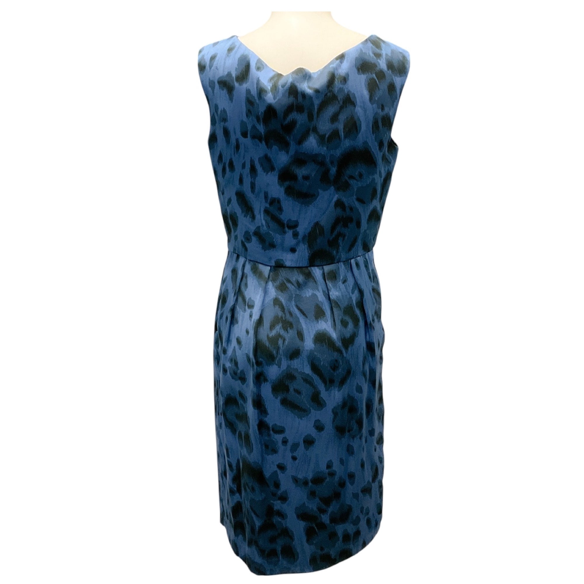 Stella McCartney 2010 Blue Denim Sleeveless Silk Cocktail Dress