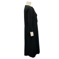 Load image into Gallery viewer, Dorothee Schumacher Black Ruffled Detail Long Sleeved Midi Dres
