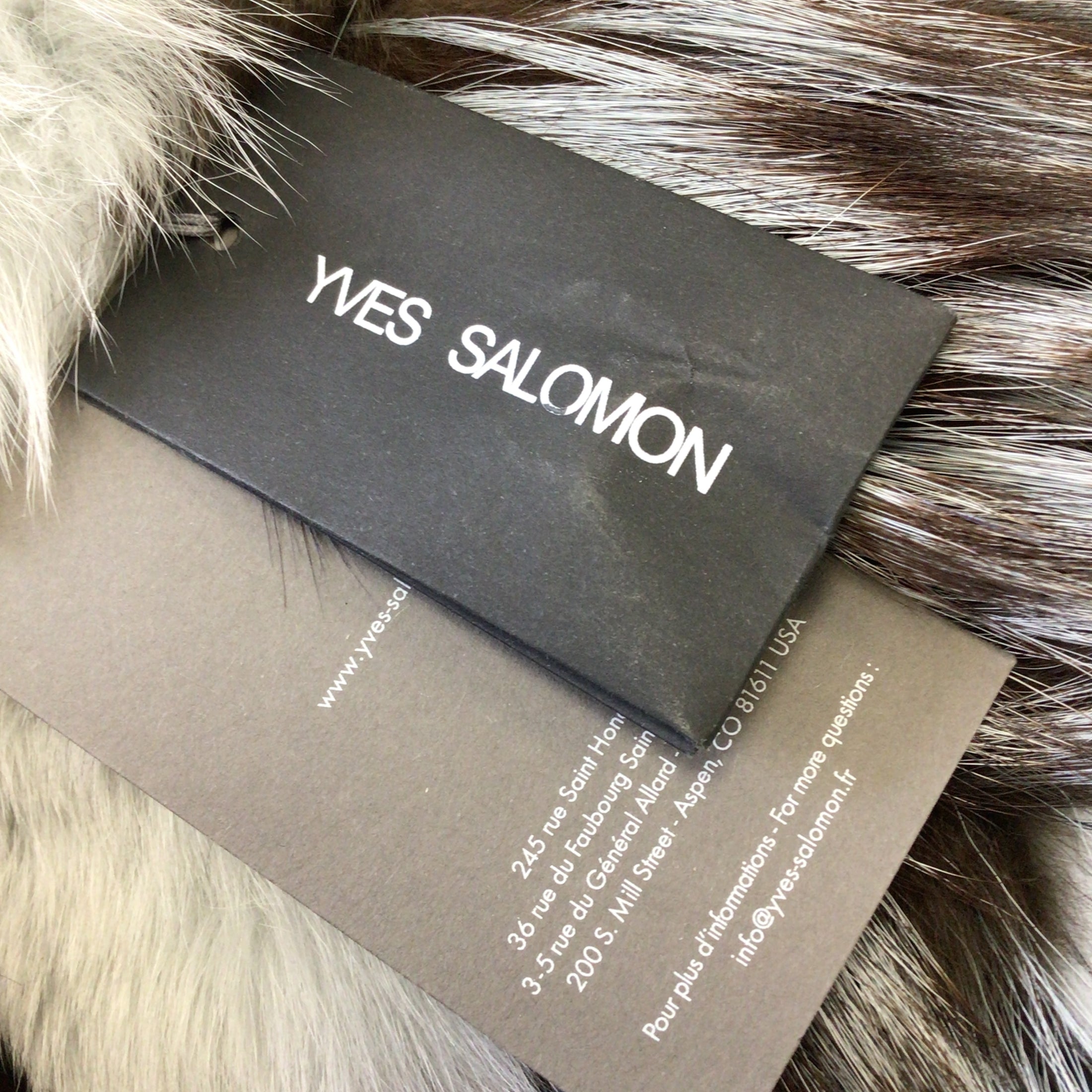 Yves Salomon Multicolored Goat, Fox, and Mink Fur Vest