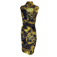 Load image into Gallery viewer, Fuzzi Green / Black Printed Sleeveless V-Neck Mesh Midi Dress
