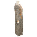 Load image into Gallery viewer, St. John Tan Multi Fall 2023 Leather Trimmed Wool Tweed Dress
