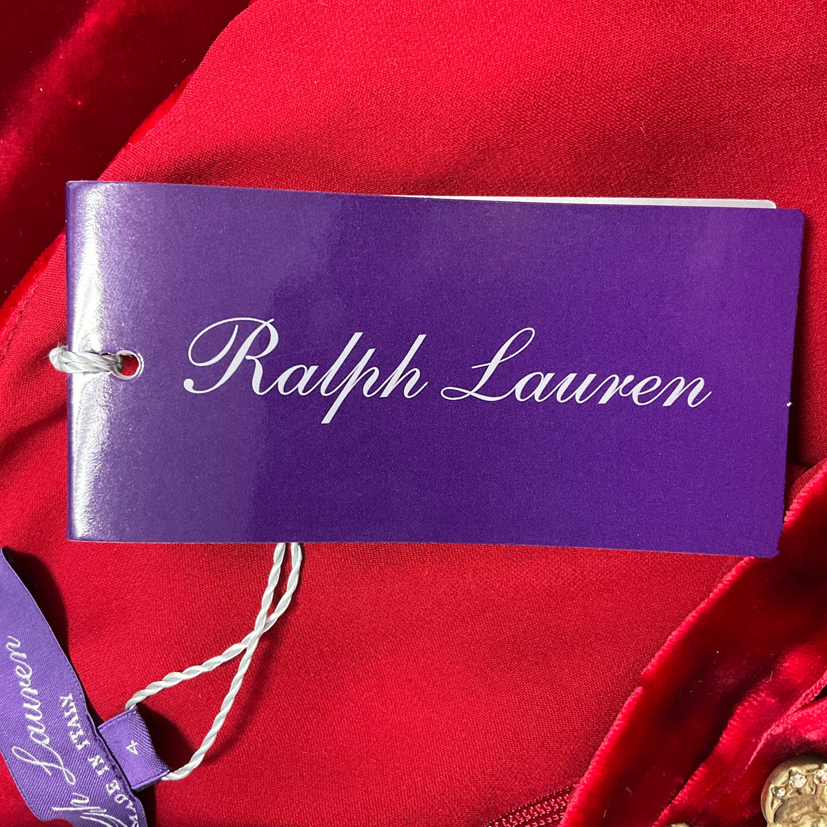 Ralph Lauren Collection Runway Crimson Fluid Velvet Plisse Halter Gown