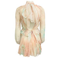 Load image into Gallery viewer, Nina Ricci Pastel Multi Tie Neck Tiered Silk Chiffon Mini Dress
