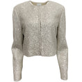 Load image into Gallery viewer, St. John Cream / Silver Knit Sequined Jacket

