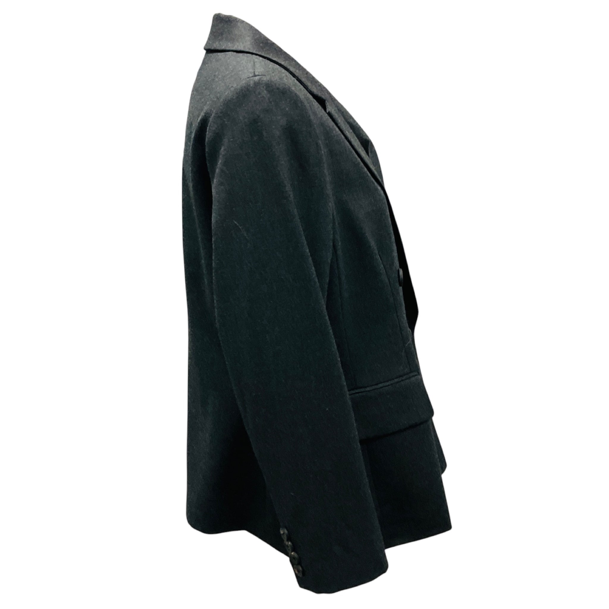 Peserico Charcoal Grey Double Breasted Wool Blazer