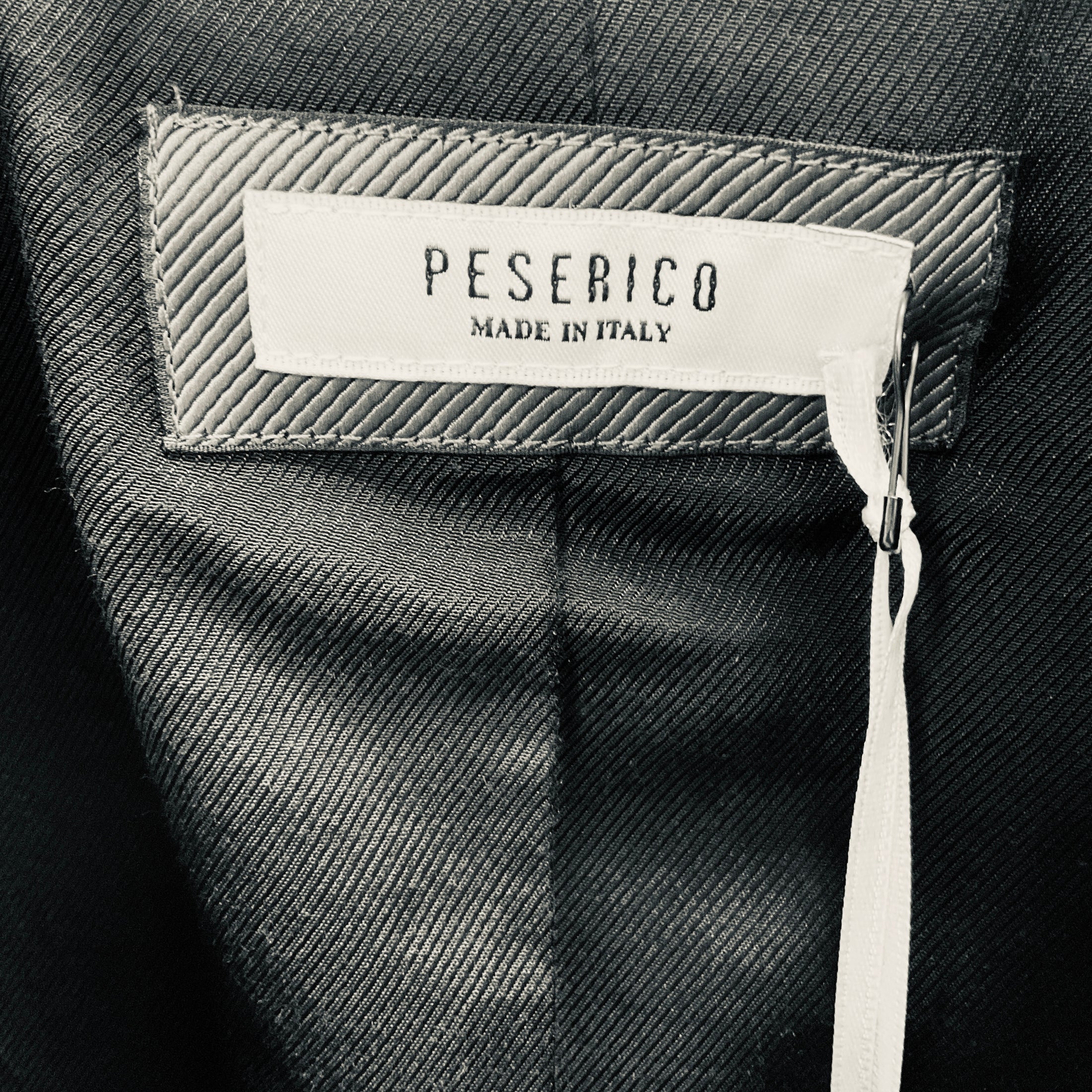 Peserico Charcoal Grey Double Breasted Wool Blazer