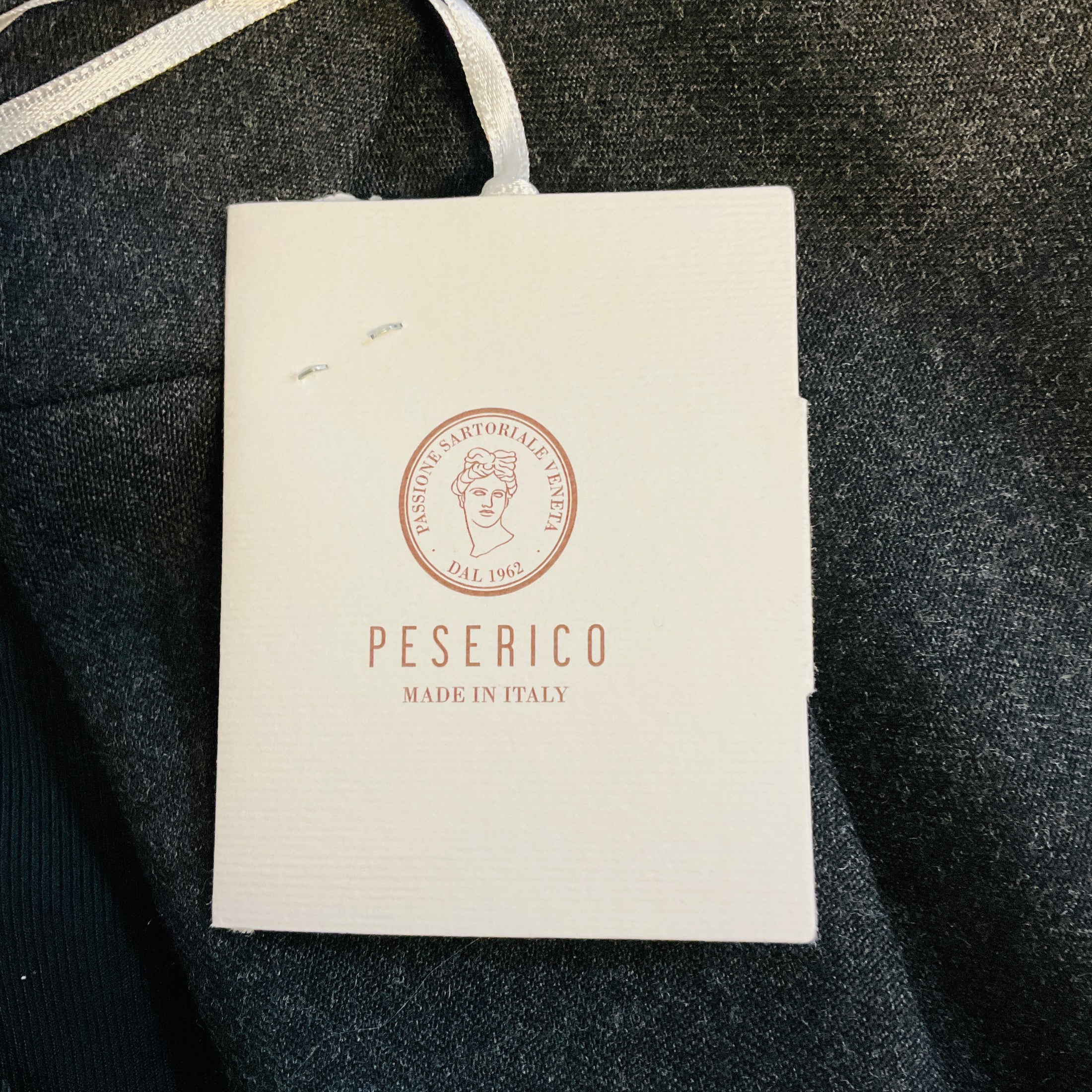 Peserico Charcoal Grey Double Breasted Wool Blazer