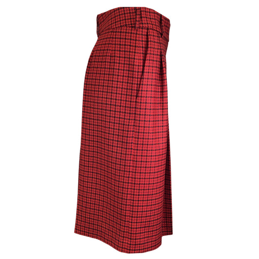 Alexandre Vauthier Red / Black Houndstooth Check Trouser Shorts