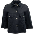 Load image into Gallery viewer, Dries van Noten Black Cotton Cropped Swing Jacket

