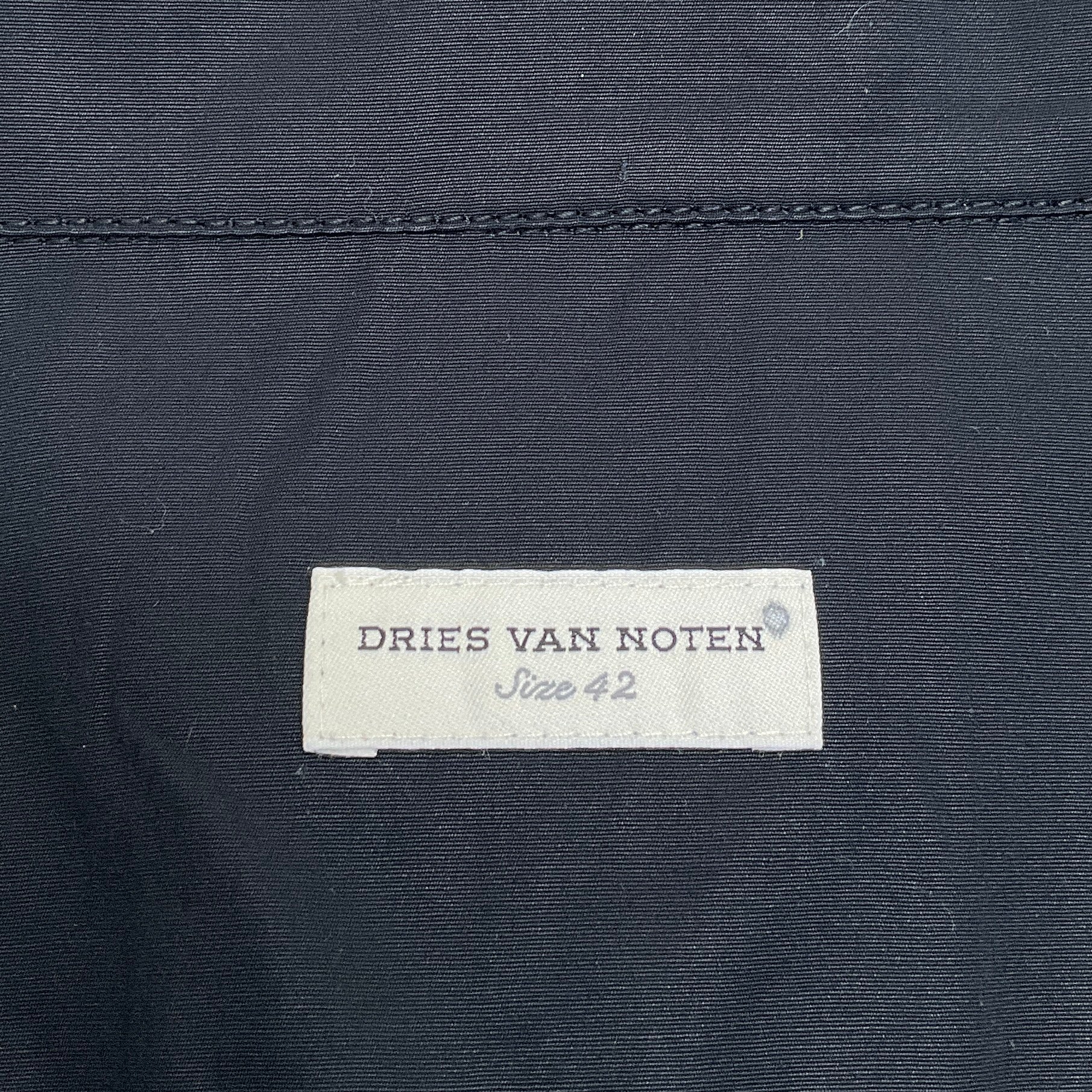 Dries van Noten Black Cotton Cropped Swing Jacket