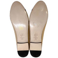 Load image into Gallery viewer, Chanel Tan / Leather Ballet Flats with Black Logo Cap Toe

