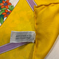 Load image into Gallery viewer, Christian Dior Vintage Yellow Multi Floral Printed Square Silk Twill Scarf
