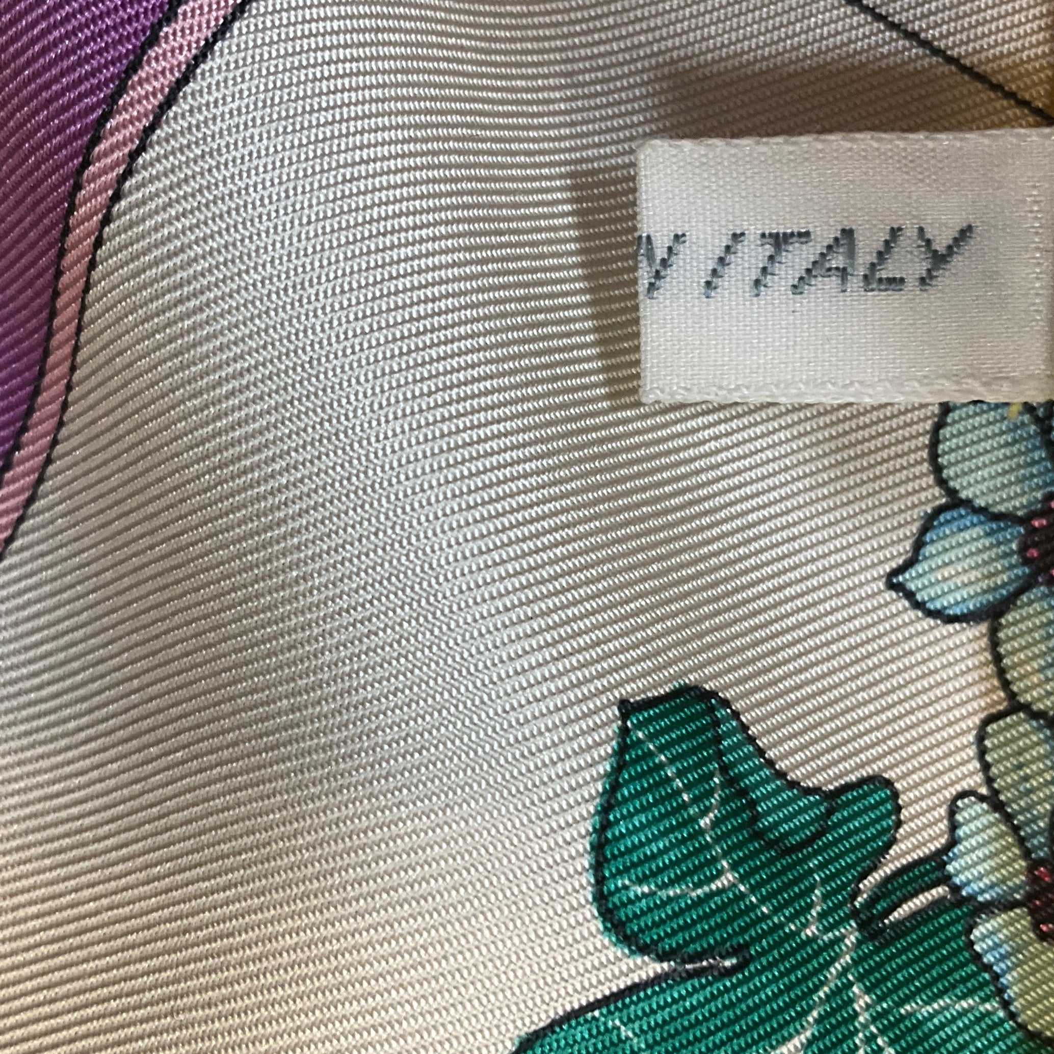 Christian Dior Vintage Yellow Multi Floral Printed Square Silk Twill Scarf