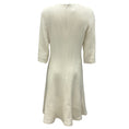 Load image into Gallery viewer, Edward Achour Paris Ecru / Gold Button Detail Wool Crepe Dress
