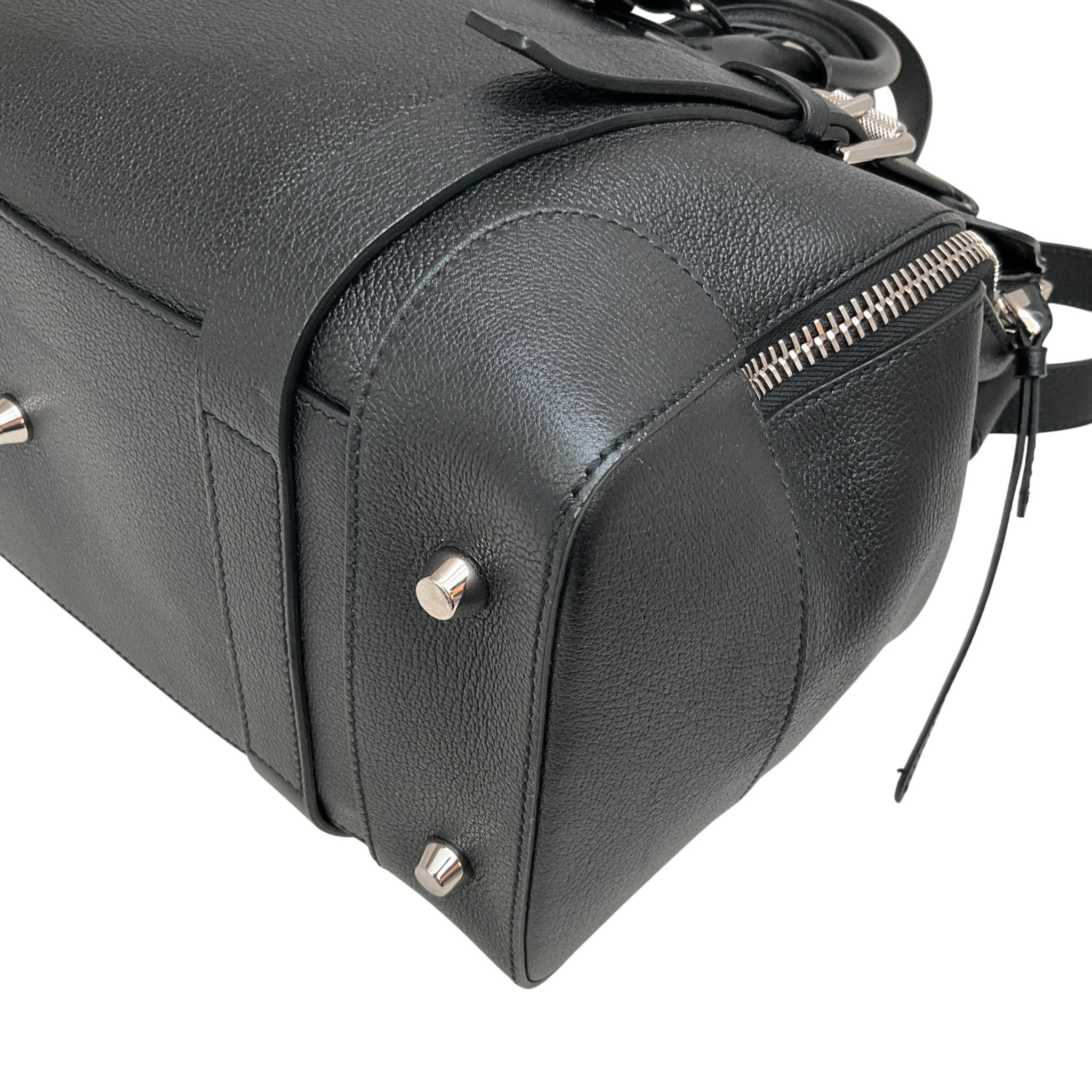 Ralph Lauren Black Leather Soft Ricky 33 Bag