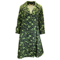 Load image into Gallery viewer, Marni Dark Olive 2020 Mid-Length Flared Cotton Jacquard Duster Coat
