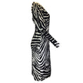 Load image into Gallery viewer, Dolce & Gabbana Black / White Zebra Printed Long Sleeved Crepe Dress
