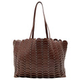 Load image into Gallery viewer, Paco Rabanne Brown Leather Chain Tote Bag

