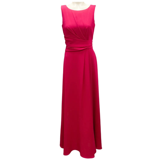 Paule Ka Fuchsia Sleeveless Crepe Gown