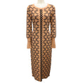 Load image into Gallery viewer, Temperley London Tan / Black Printed Long Sleeved Knit Midi Dress
