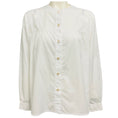 Load image into Gallery viewer, Chanel White CC Logo Pearl Button Cotton Blouse
