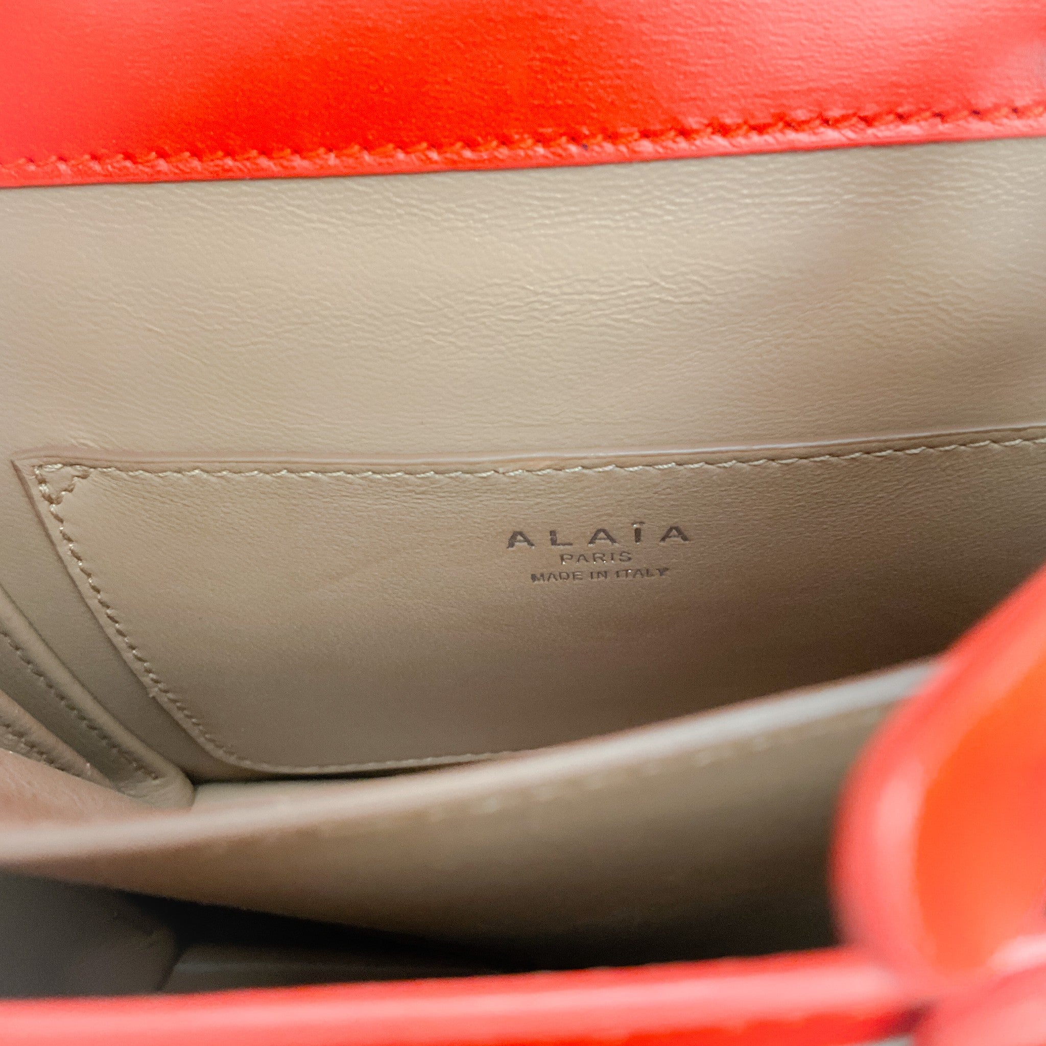 Alaia Coral Leather Studded Satchel