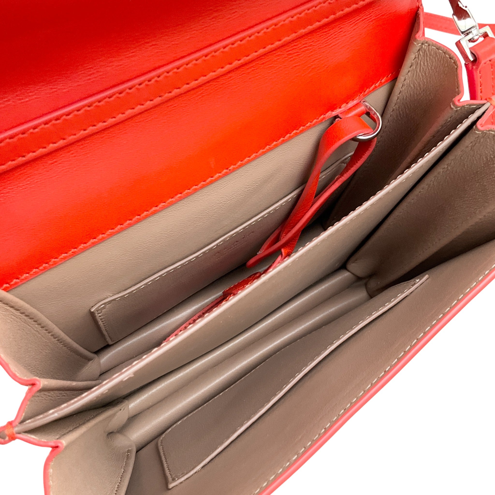 Alaia Coral Leather Studded Satchel