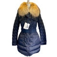 Load image into Gallery viewer, Moncler Black Down Belted Puffer Coat with Fur Collar
