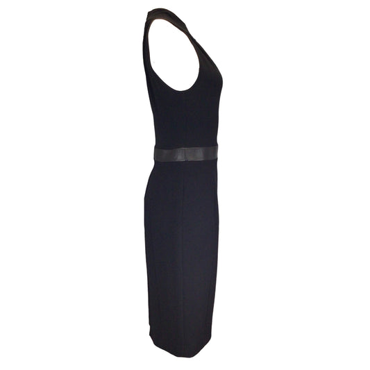 Michael Kors Collection Black Boucle Crepe Halter Dress