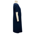 Load image into Gallery viewer, Jil Sander Blue Short Sleeved Wool Crepe Dress
