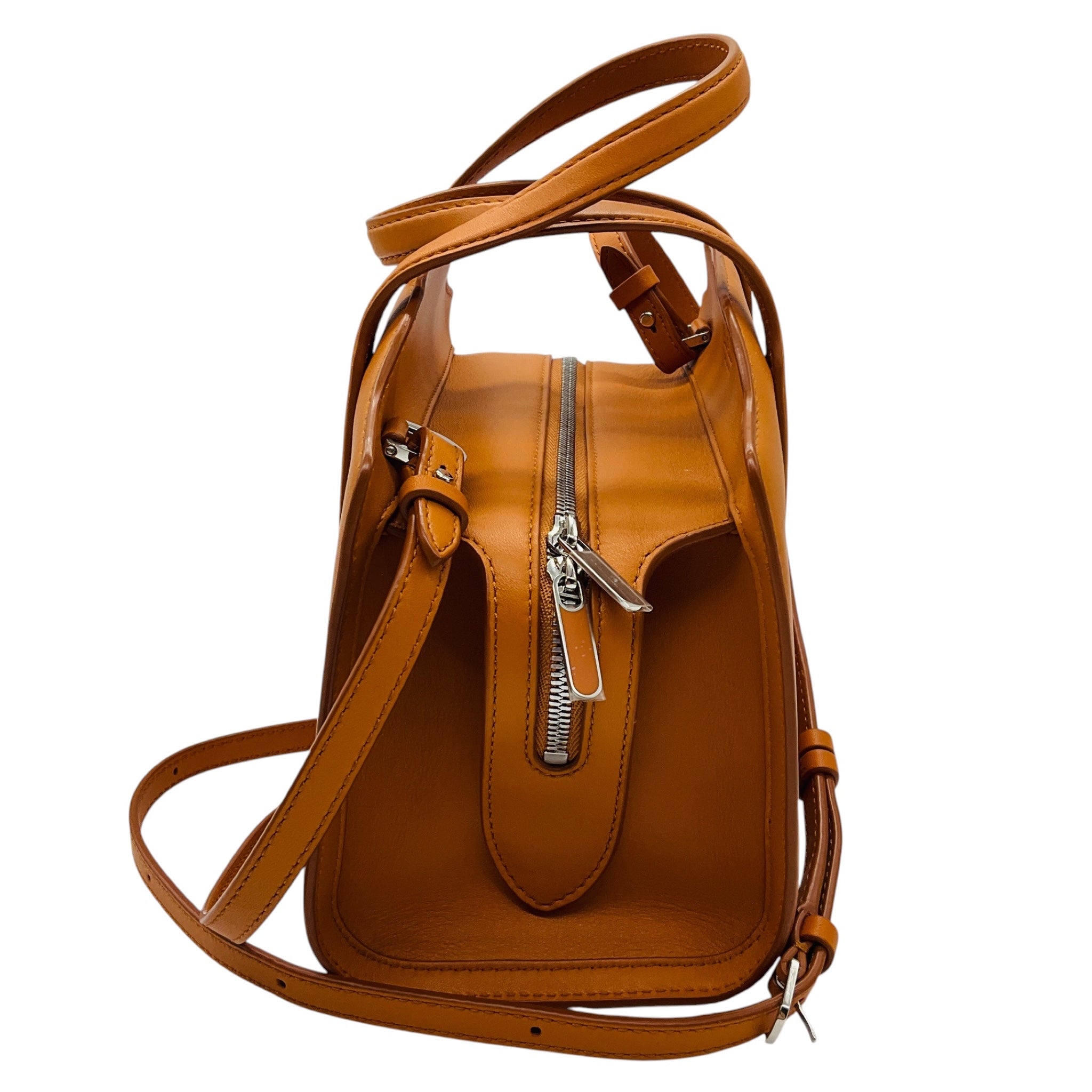 Loro Piana Tan Sesia Micro Smooth Satin Calf Leather Handbag