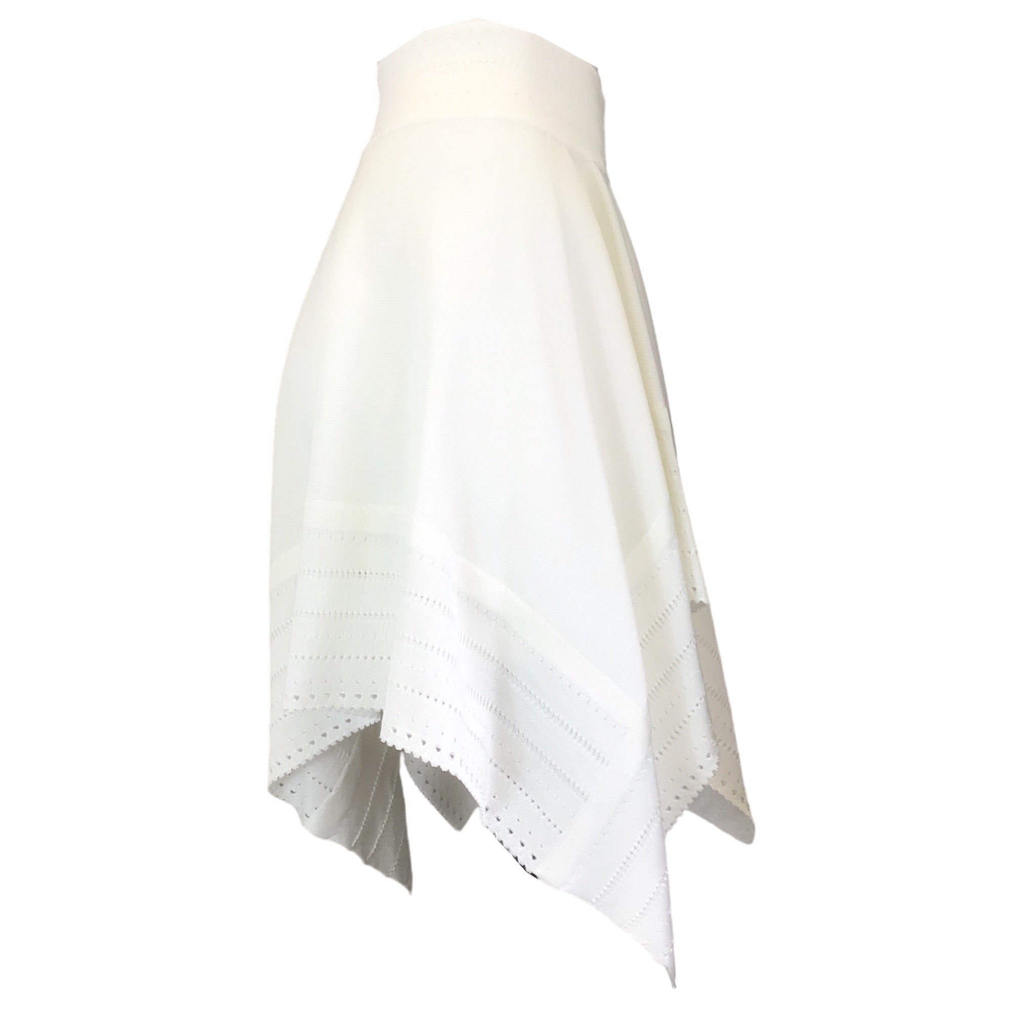 Alexandre Vauthier White Asymmetric Hem Stretch Knit Skirt