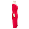 Load image into Gallery viewer, Carolina Herrera Raspberry Off-the-Shoulder Crepe Midi Dress
