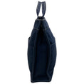 Load image into Gallery viewer, Hermes Navy Blue Canvas Deauville MM Bag

