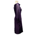 Load image into Gallery viewer, Carolina Herrera Amethyst Long Sleeved Wool and Silk Midi Dress
