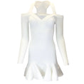 Load image into Gallery viewer, Alexander McQueen White Ribbed Knit Mini Dress

