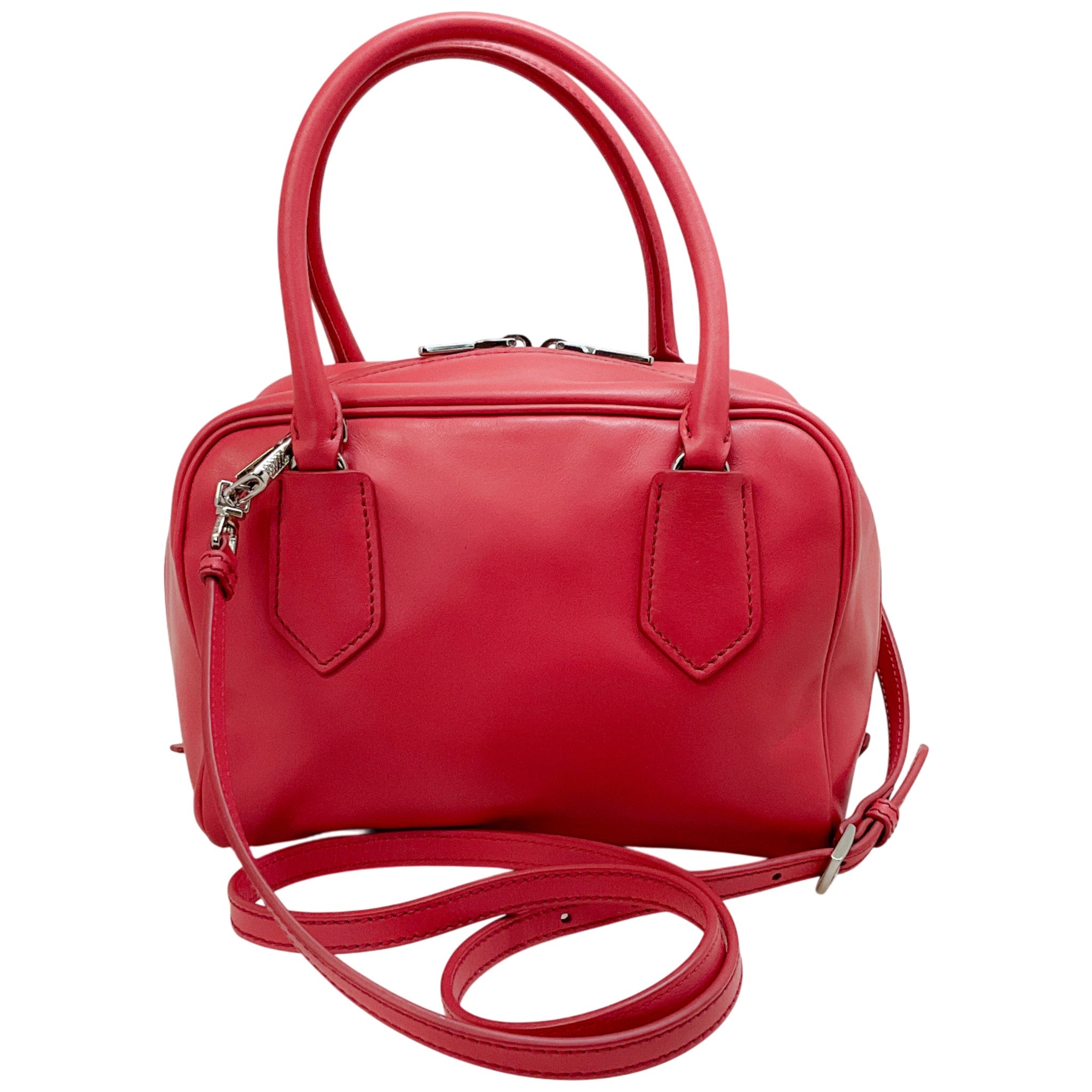Prada Pink Leather Bauletto 2 Way Bag