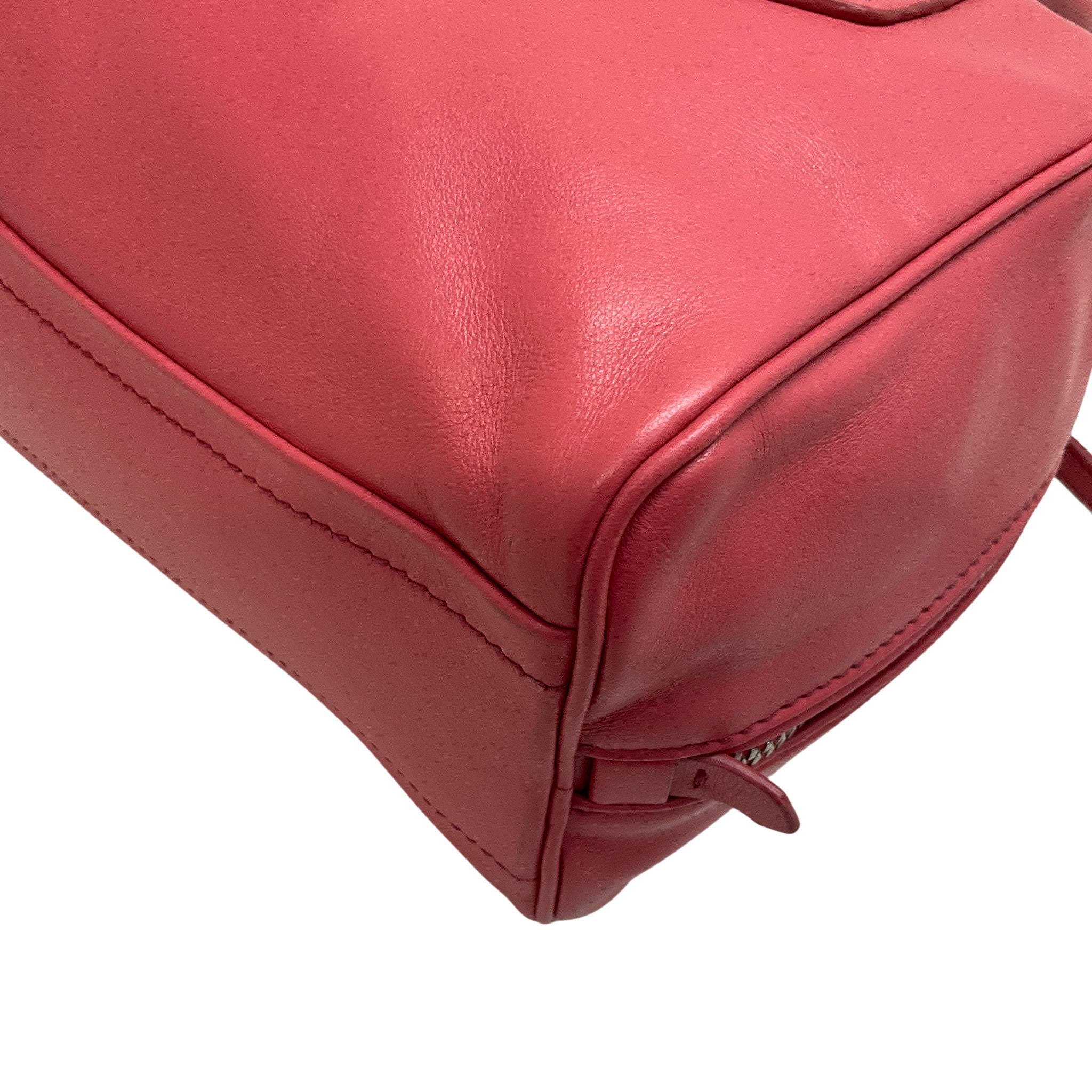 Prada Pink Leather Bauletto 2 Way Bag