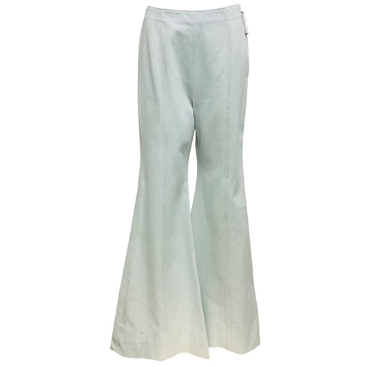 Carolina Herrera Light Blue Denim Wash Retro Flared Wide Leg Jeans