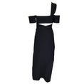 Load image into Gallery viewer, Alexander McQueen Black Cut-Out Detail One Shoulder Bandage Midi Dress

