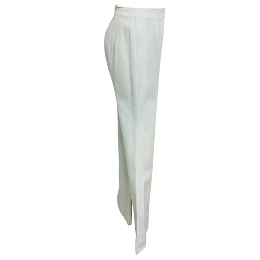 Carolina Herrera Light Blue Denim Wash Retro Flared Wide Leg Jeans